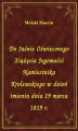 Okładka książki: Do Jaśnie Oświeconego Xiążęcia Jegomości Namiestnika Krolewskiego w dzień imienin dnia 19 marca 1819 r.
