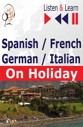 Okładka: Spanish, French, German, Italian on Holiday