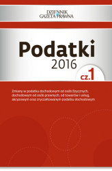 Okładka: Podatki 2016 cz. 1