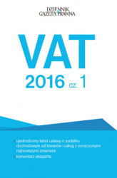 Okładka: VAT 2016 cz. 1