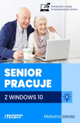 Okładka: Senior pracuje z Windows 10