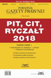 Okładka: PIT, CIT, ryczałt 2018. Podatki część 1