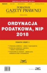 Okładka: Ordynacja podatkowa, NIP 2018. Podatki część 3