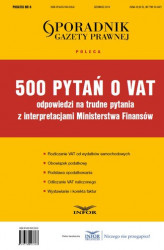 Okładka: 500 pytań o VAT - odpowiedzi z interpretacjami MF