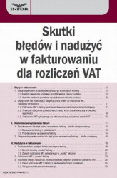 Okładka: Skutki błędów i nadużyć w fakturowaniu dla rozliczeń VAT