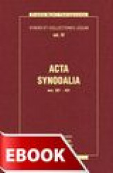 Okładka: Acta synodalia Dokumenty synodów od 381 do 431 roku