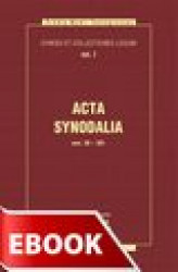 Okładka: Acta synodalia Dokumenty synodów od 50 do 381 roku