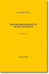 Okładka: Słownik bibliograficzny języka polskiego Tom 2 (D-G)
