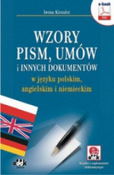 Okładka: Wzory pism, umów i innych dokumentów w języku polskim, angielskim i niemieckim