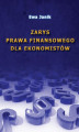 Okładka książki: Zarys prawa finansowego dla ekonomistów