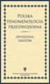 Okładka książki: Polska fenomenologia przedwojenna - Ruch fenomenologiczny (36 ss)
