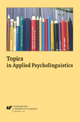 Okładka: Topics in Applied Psycholinguistics