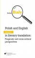 Okładka książki: Polish and English diminutives in literary translation: Pragmatic and cross-cultural perspectives