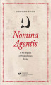 Okładka książki: Nomina Agentis in the language of Shakespearean drama