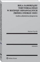 Okładka: Rola samorządu terytorialnego w rozwoju odnawialnych źródeł energii (OZE)