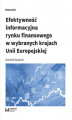 Okładka książki: Efektywność informacyjna rynku finansowego w wybranych krajach Unii Europejskiej