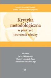 Okładka: Krytyka metodologiczna w praktyce tworzenia wiedzy