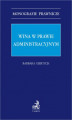 Okładka książki: Wina w prawie administracyjnym