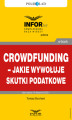 Okładka książki: Crowdfunding – jakie wywołuje skutki podatkowe