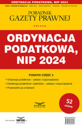Okładka: Ordynacja podatkowa, NIP 2024