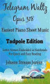 Okładka książki: Telegram Waltz Opus 318 Easiest Piano Sheet Music Tadpole Edition