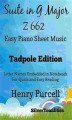 Okładka książki: Suite in G major Z 662 Easy Piano Sheet Music Tadpole Edition