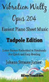 Okładka książki: Vibration Waltz Opus 204 Easiest Piano Sheet Music Tadpole Edition