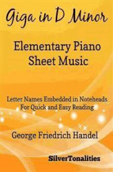 Okładka: Giga in D Minor Elementary Piano Sheet Music
