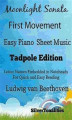 Okładka książki: Moonlight Sonata First Movement Easy Piano Sheet Music Tadpole Edition
