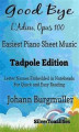 Okładka książki: Good Bye L'Adieu Opus 100 Easiest Piano Sheet Music Tadpole Edition