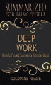 Okładka książki: Deep Work - Summarized for Busy People