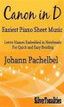 Okładka książki: Canon in D Easiest Piano Sheet Music