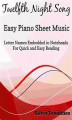 Okładka książki: Twelfth Night Song Easy Piano Sheet Music