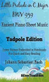 Okładka książki: Little Prelude in C Major BWV 939 Easiest Piano Sheet Music Tadpole Edition