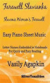 Okładka książki: Farewell Slavianka Slavonic Women’s Farewell Easy Piano Sheet Music