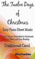 Okładka książki: The Twelve Days of Christmas Easy Piano Sheet Music