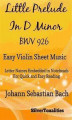 Okładka książki: Littlest Prelude in D Minor BWV 926 Easy Violin Sheet Music
