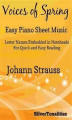 Okładka książki: Voices of Spring Opus 410 Easy Piano Sheet Music