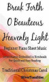 Okładka książki: Break Forth O Beauteous Heavenly Light Beginner Piano Sheet Music