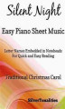 Okładka książki: Silent Night Easy Piano Sheet Music