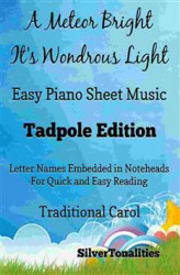 Okładka: A Meteor Bright Its Wondrous Light Easy Piano Sheet Music Tadpole Edition