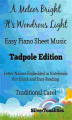Okładka książki: A Meteor Bright Its Wondrous Light Easy Piano Sheet Music Tadpole Edition