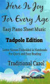 Okładka książki: Here Is Joy for Every Age Easy Piano Sheet Music Tadpole Edition
