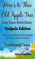 Okładka książki: Here’s To Thee Old Apple Tree Easy Piano Sheet Music Tadpole Edition