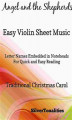 Okładka książki: Angel and the Shepherds Easy Violin Sheet Music