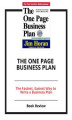 Okładka książki: The One Page Business Plan