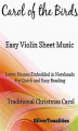 Okładka książki: Carol of the Birds Easy Violin Sheet Music