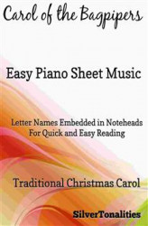 Okładka: Carol of the Bagpipers Easy Piano Sheet Music
