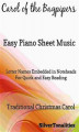 Okładka książki: Carol of the Bagpipers Easy Piano Sheet Music