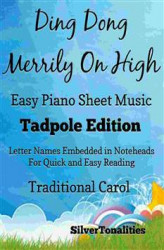 Okładka: Ding Dong Merrily On High Easy Piano Sheet Music Tadpole Edition